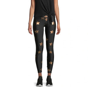 Terez Black Tonal Star Foil with Tall Band Uplift Leggings